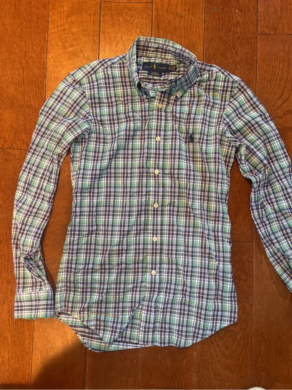 Ralph Lauren Blue & Green Plaid Button-Down Shirt